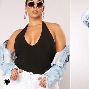 Fashion Nova Tokyo Bodysuit- Black